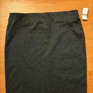 Old Navy Gray Jersey Pencil Knee Length Skirt